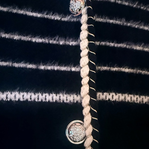 Striped Imitation Mink Fleece Cardigan - Picture 7 of 7